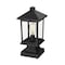 Z-Lite Portland 1 Light Outdoor Pier Mount Light, Black & Clear Beveled 531PHMS-SQPM-BK - alternate 3